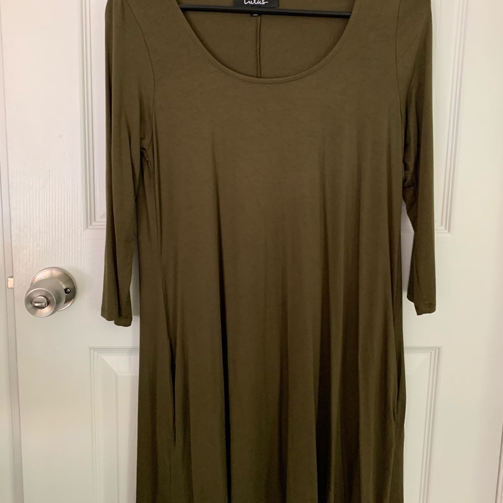 Lulus Green swing Mini dress